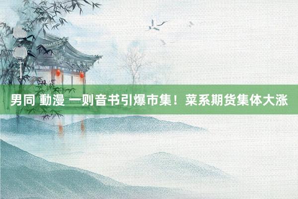 男同 動漫 一则音书引爆市集！菜系期货集体大涨