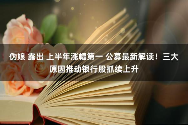 伪娘 露出 上半年涨幅第一 公募最新解读！三大原因推动银行股抓续上升
