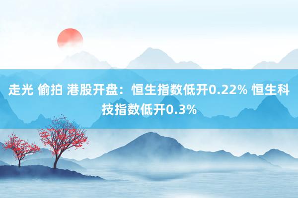 走光 偷拍 港股开盘：恒生指数低开0.22% 恒生科技指数低开0.3%
