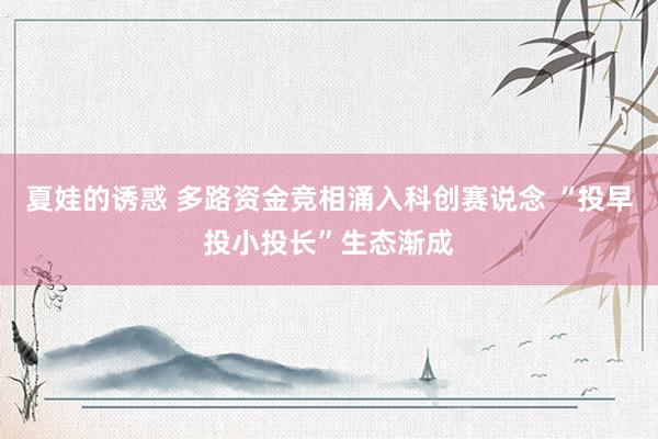 夏娃的诱惑 多路资金竞相涌入科创赛说念 “投早投小投长”生态渐成